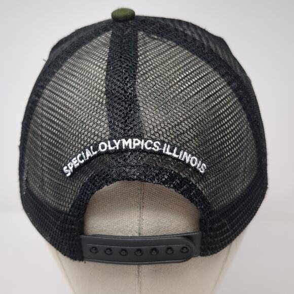 Special Olympics Illinois Snapback Trucker Cap Green OS Adjustable Mesh Back - Picture 6 of 9